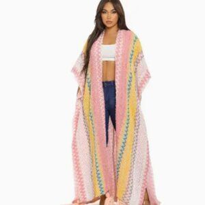Boho Chic Chevron knit Kimono one size fit most